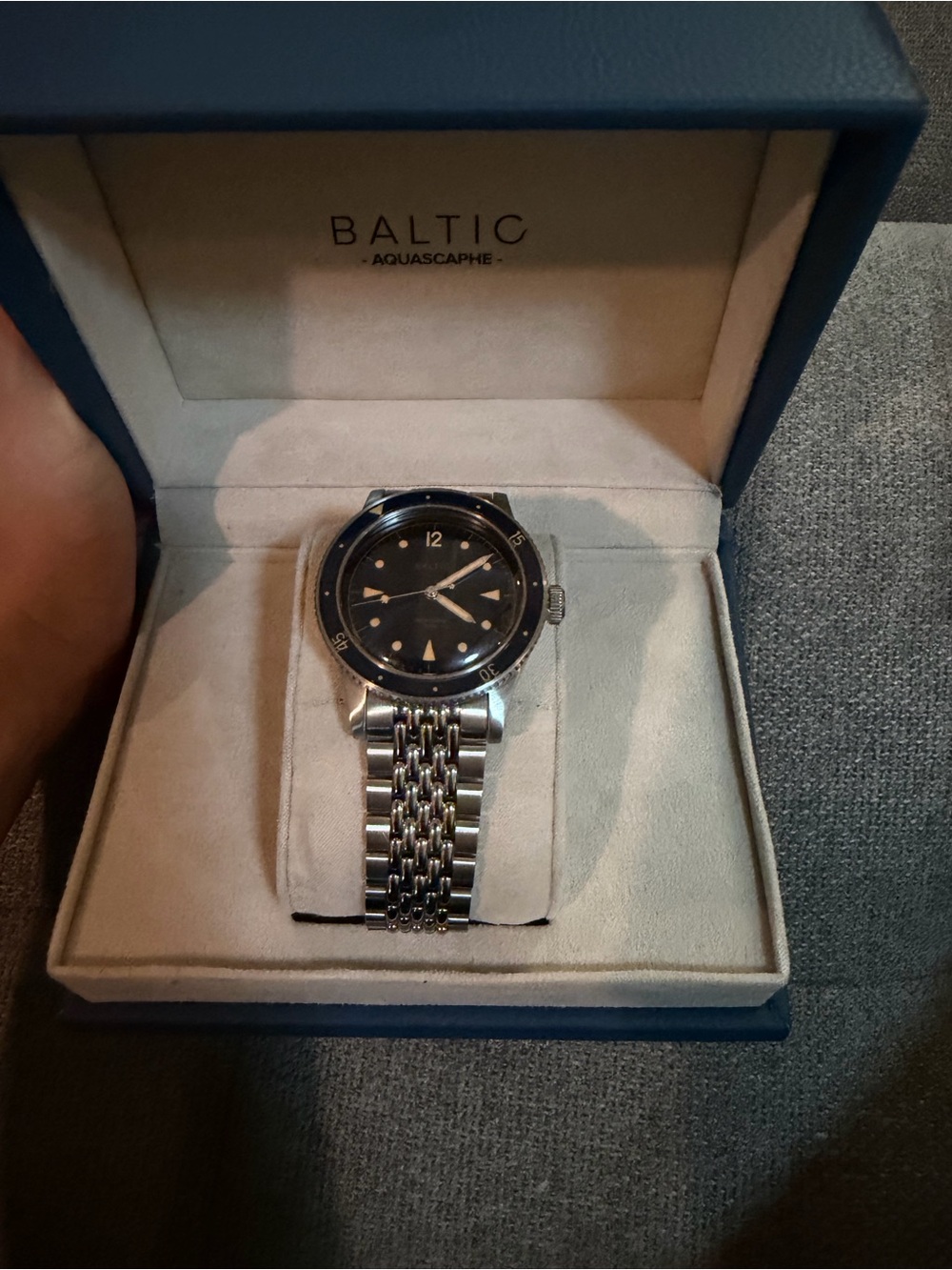 Baltic Men's Stainless Steel Watch - Black Dial